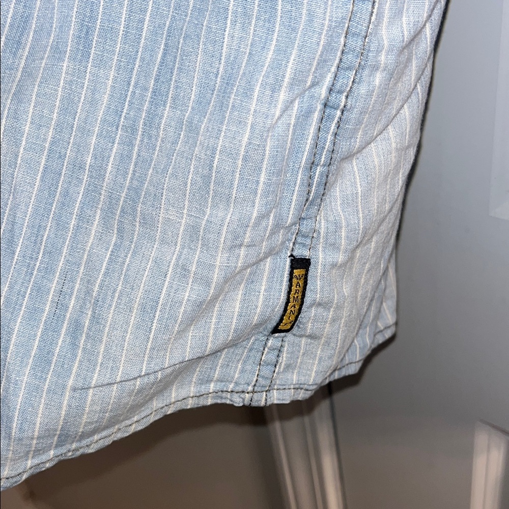 Armani Jeans Light Blue Striped Shirt. READ. - Picture 4 of 10